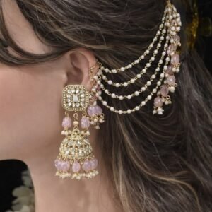 Ethnic Hair Chain Earrings